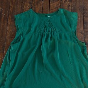 LOFT Teal Sleeveless Blouse